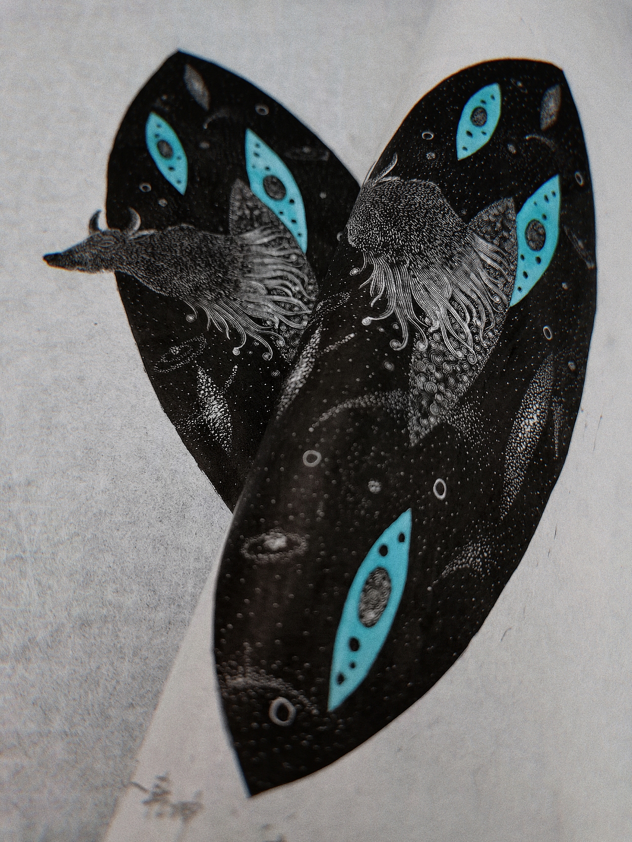 《乾坤》贺年版画（图ZMjQyNjY4MDM2） - 商业插画 - 站酷设计师干燥吹风原创素材 - 站酷ZCOOL