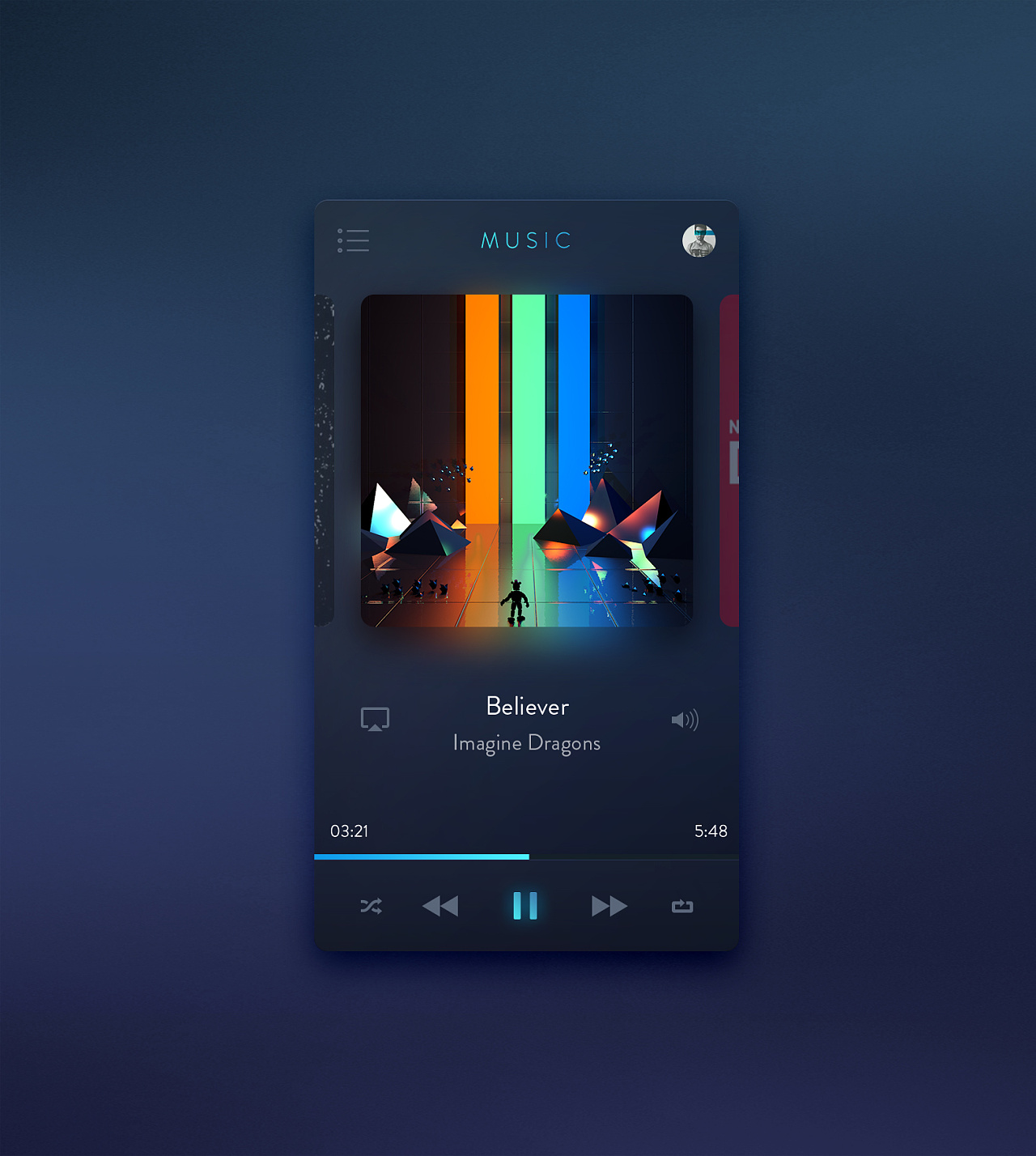 提供源文件#音乐播放器ui设计