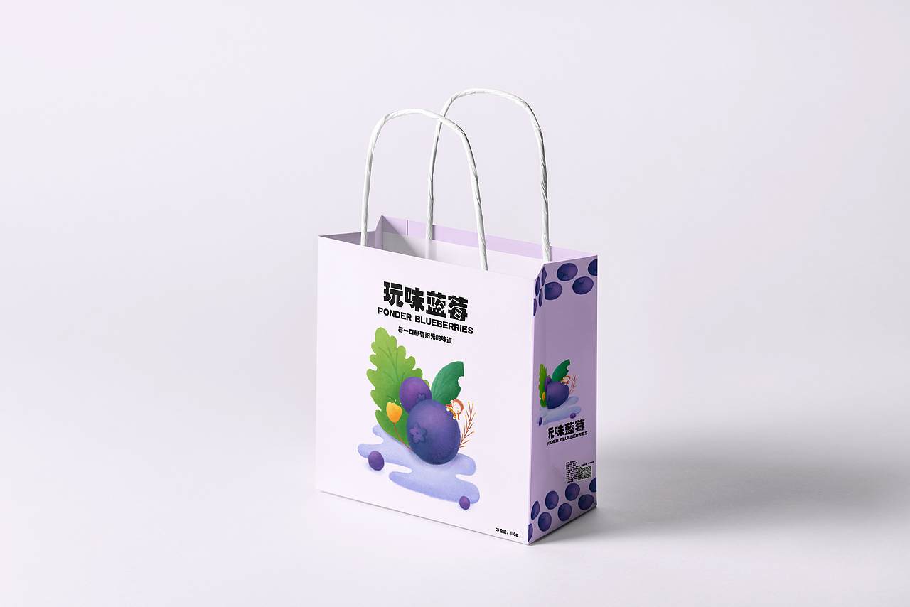 蓝莓插画包装