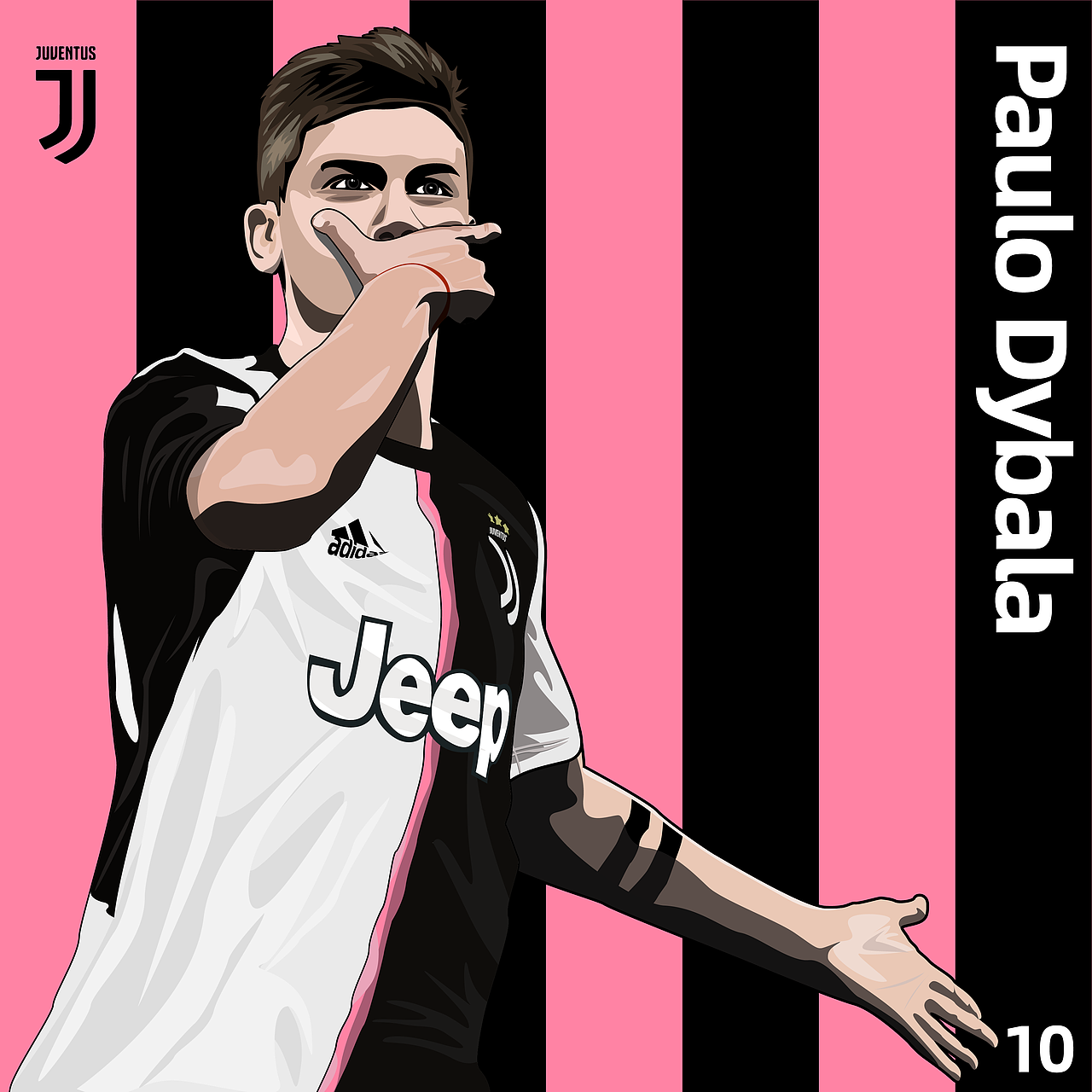 写实风格插画习作之保罗迪巴拉