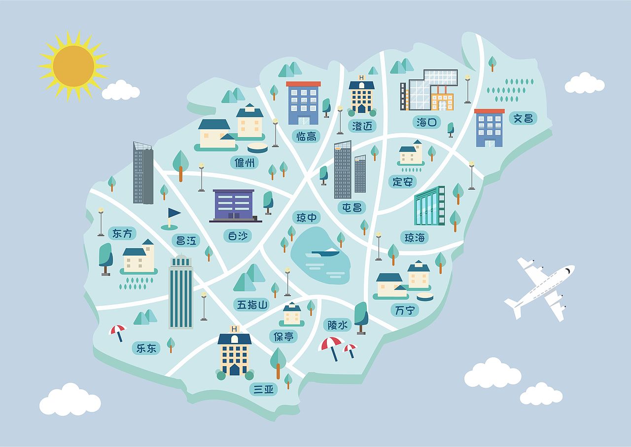 卡通地图_小不点瓶子-站酷zcool