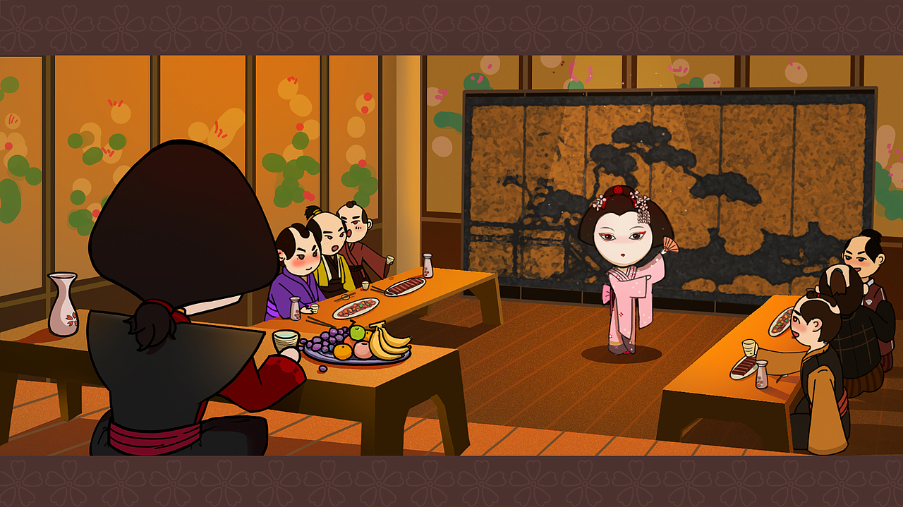 《樱花将军》（图ZMTIzNDQxNjU2） - 艺术插画 - 站酷设计师木土小牡丹原创素材 - 站酷ZCOOL