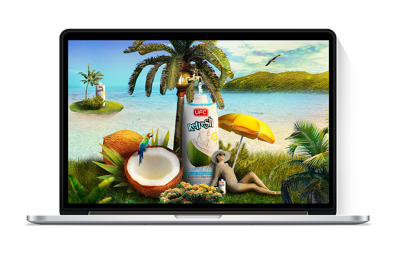 高级合成 练习作品 椰子水广告Banner宣传（图ZMTU1NjE3OTUy） - 运营设计 - 站酷设计师方椰子原创素材 - 站酷ZCOOL