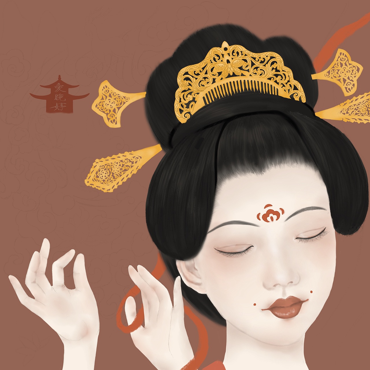 古风人物（图ZMjcxNzMwODcy） - 艺术插画 - 站酷设计师插画爱晚婷原创素材 - 站酷ZCOOL
