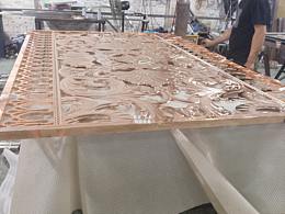 玫瑰金雙面實(shí)心鋁板浮雕屏風(fēng)鏤空花格 美觀大方氣派