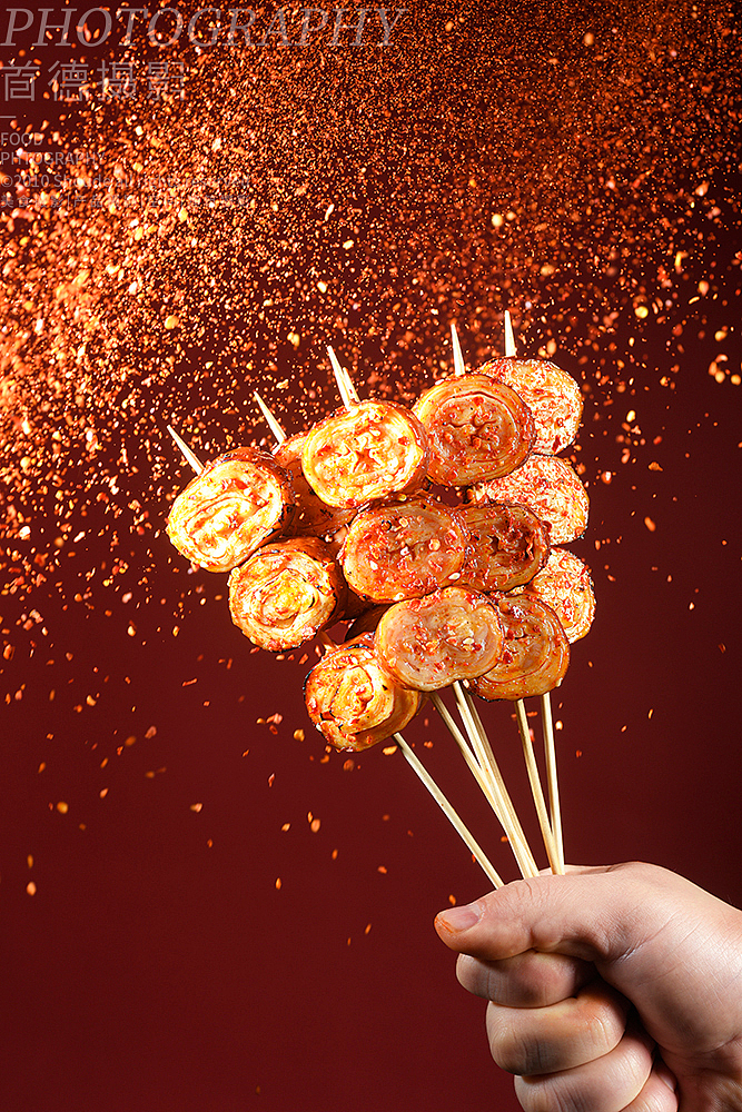 烤串肥肠美食商业摄影