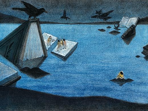 你不是别人-博尔赫斯的诗插画