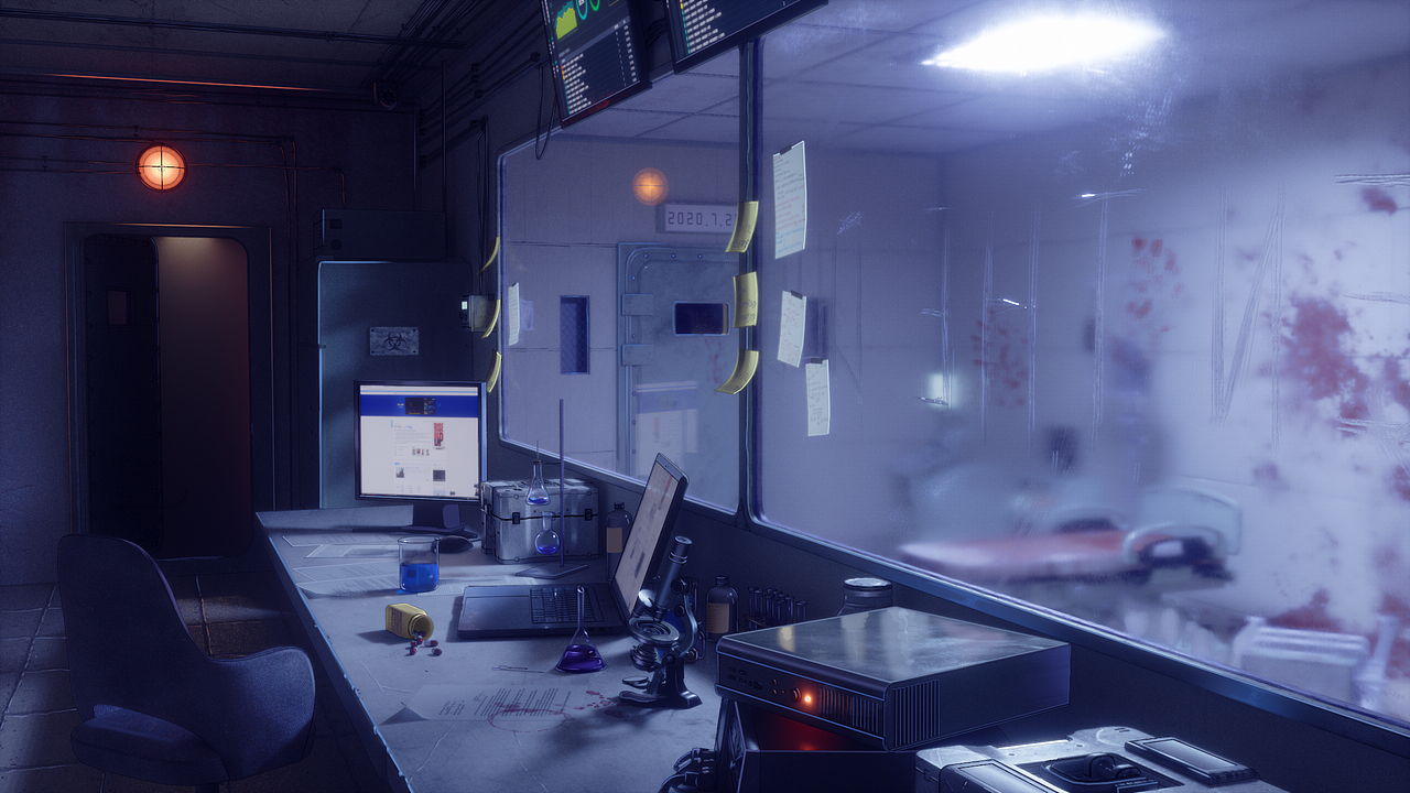 生物实验室场景