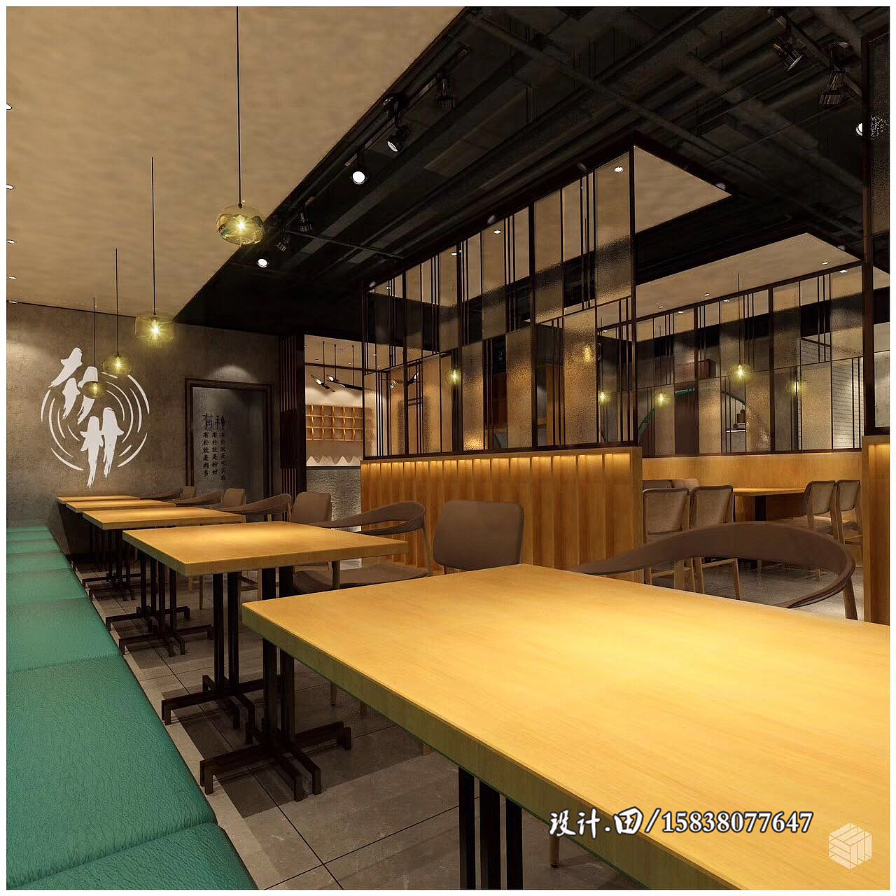 郑州有扑酸菜鱼餐厅设计装修—郑州专业餐厅设计公司（图ZODk0NzE5MjA=） - 家装设计 - 站酷设计师韩式汗蒸设计图原创素材 - 站酷ZCOOL