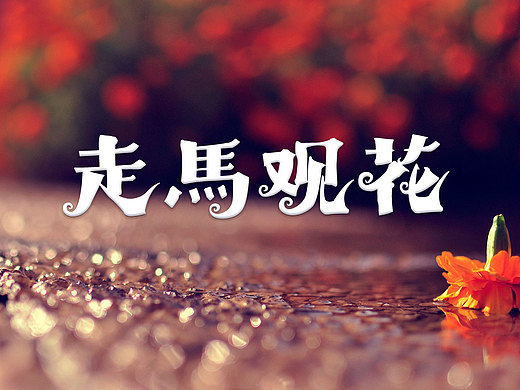 字体练习-走马观花