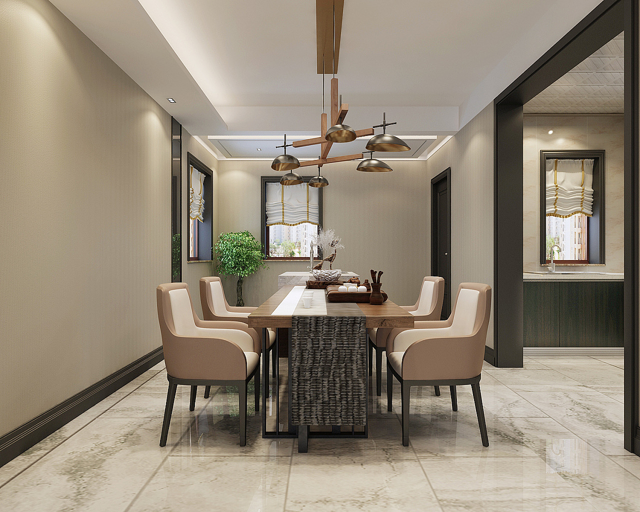 【保定金舍装饰】未来花郡160平轻奢效果图