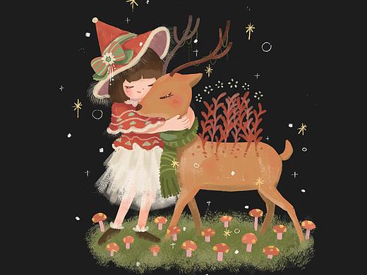 圣诞节-小鹿女孩