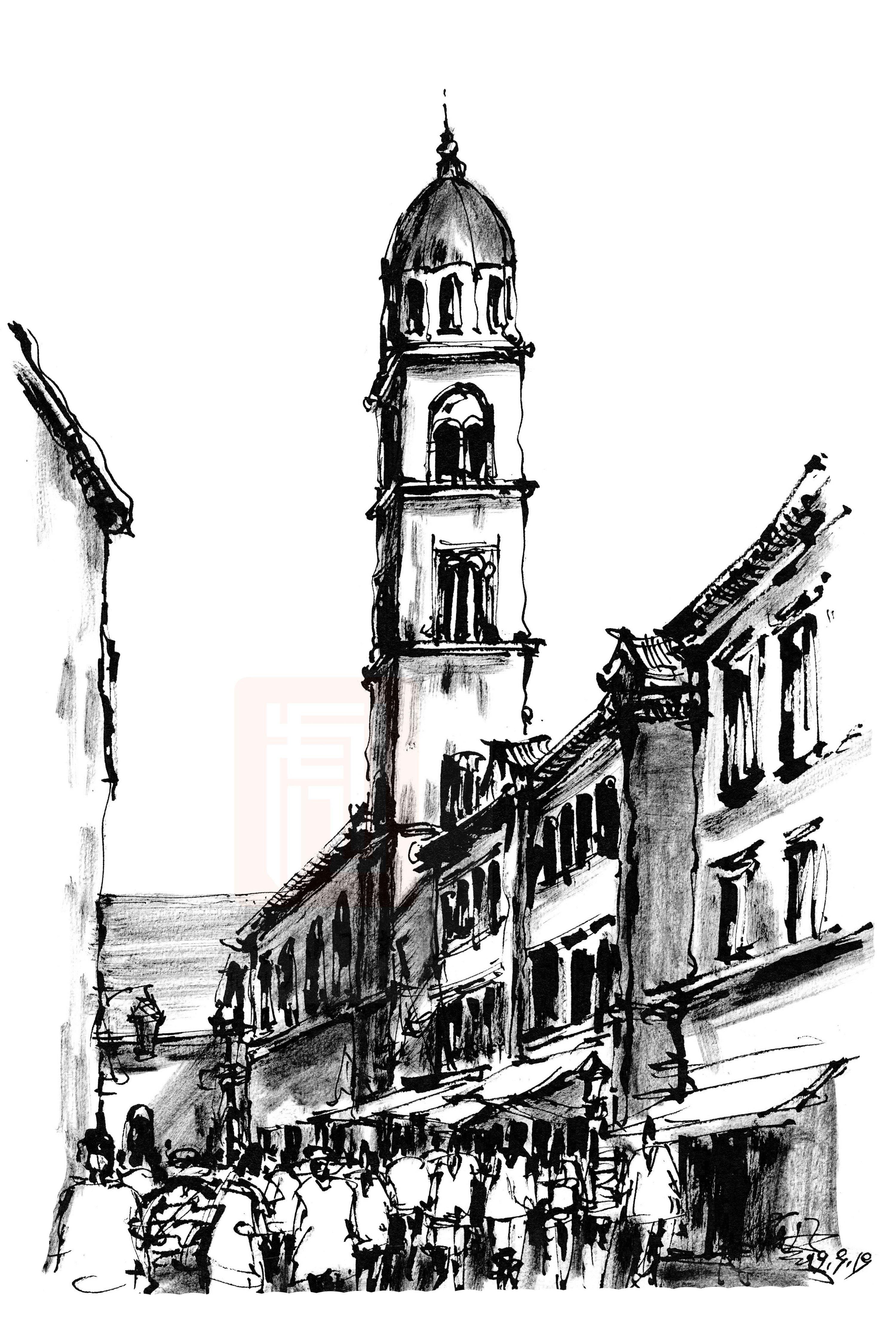 首期钢笔城市建设街景速写开始招生啦!