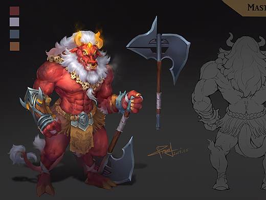 炎牛魔（個人主頁-ZMjQ0MjUzODA=） - 游戲原畫 - 站酷設(shè)計師FrankieL原創(chuàng)素材 - 站酷ZCOOL