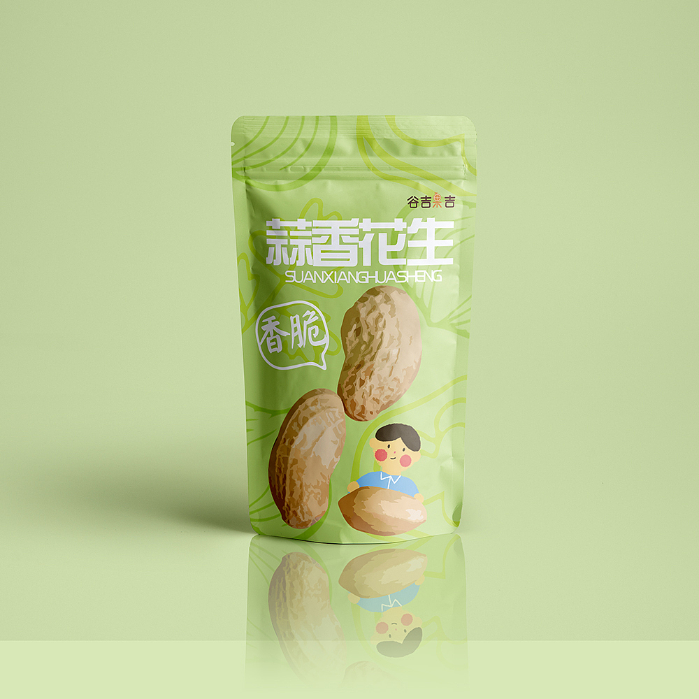 一套插画包装设计,零食包装,坚果包装,果干包装设计