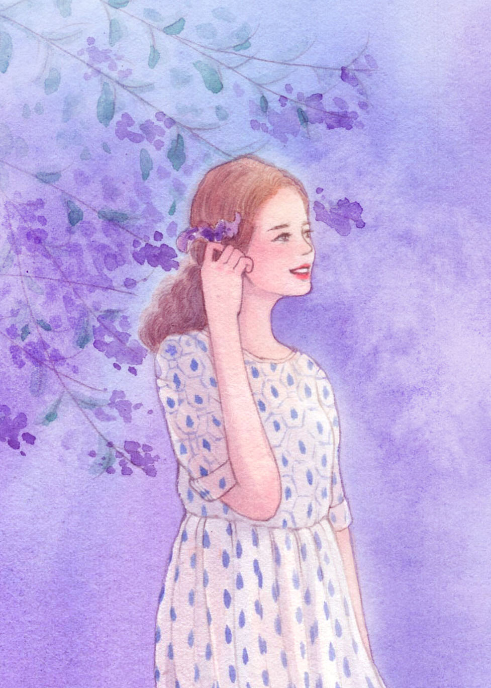 紫薇花女孩附过程