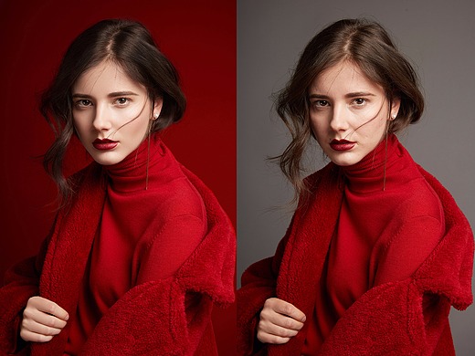 扣头发 换背景 人像修图