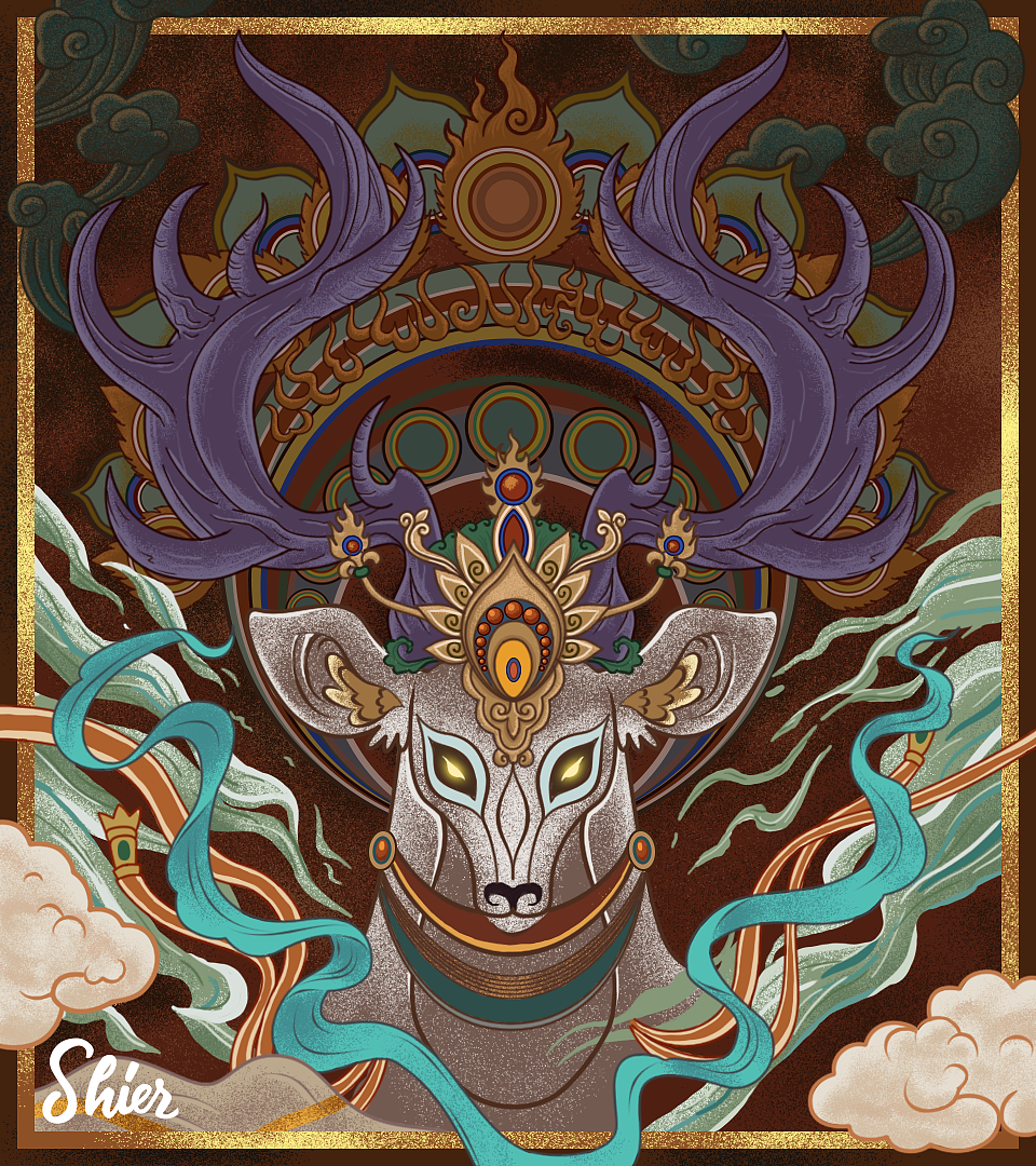 国潮风插画练习（图ZMjU2MzIwMjIw） - 创作习作 - 站酷设计师石二原创素材 - 站酷ZCOOL