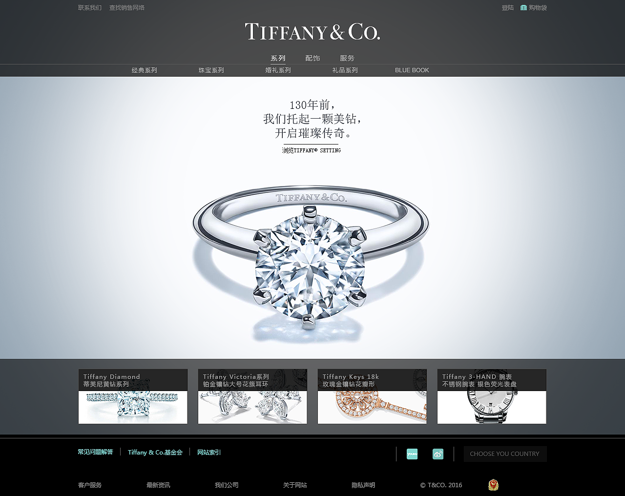 网页设计-tiffany珠宝网站设计效果图