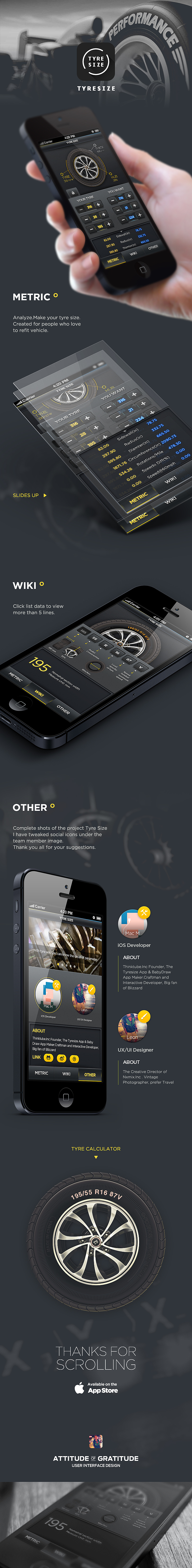 TYRESIZE iOS App Design（图ZMTU2NTU2NDg=） - APP界面 - 站酷设计师QinLiang原创素材 - 站酷ZCOOL