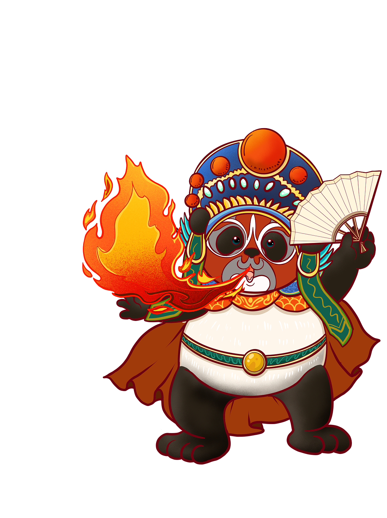 国潮川剧熊猫形象