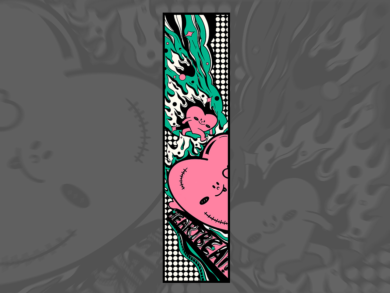 滑板 | 爱心对对碰（图ZMjYwOTg3NDI4） - 图案 - 站酷设计师草原冬日小冰棍原创素材 - 站酷ZCOOL