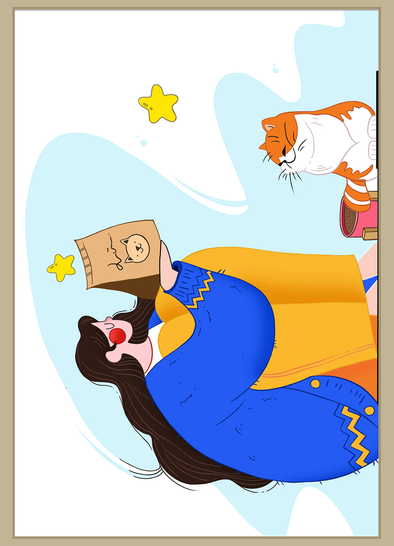 工笔白描国潮风元素插画合集