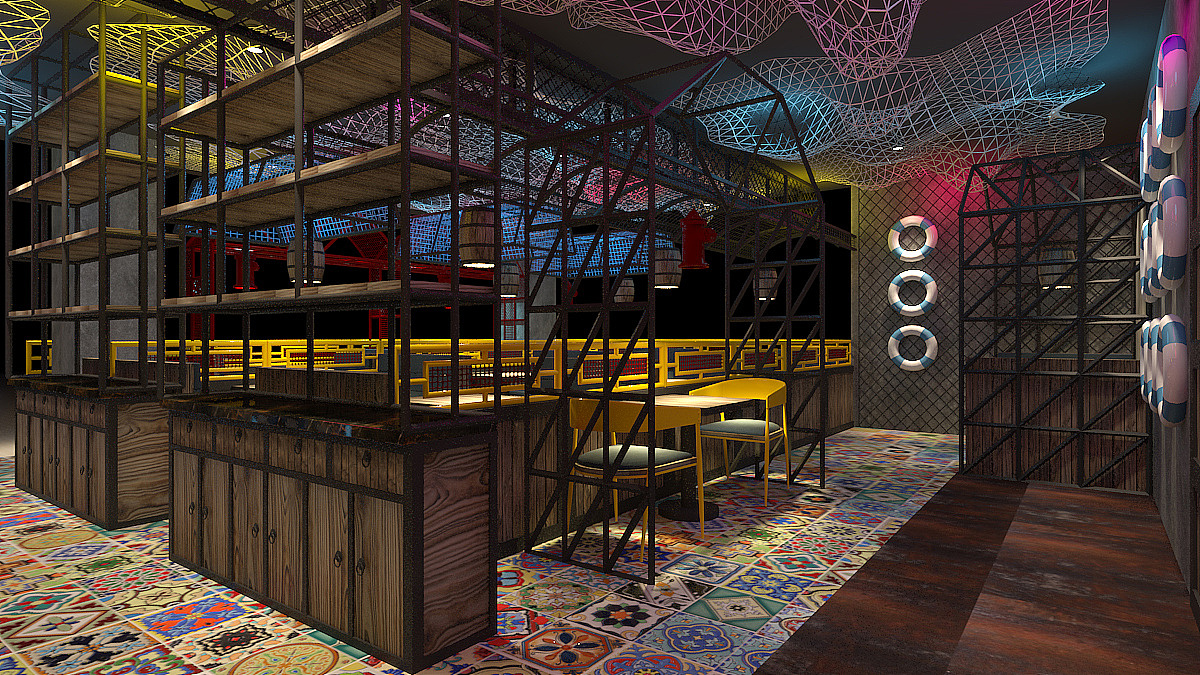 鸡公煲|蟹肉煲|麻辣烫|烤鱼餐厅店面设计