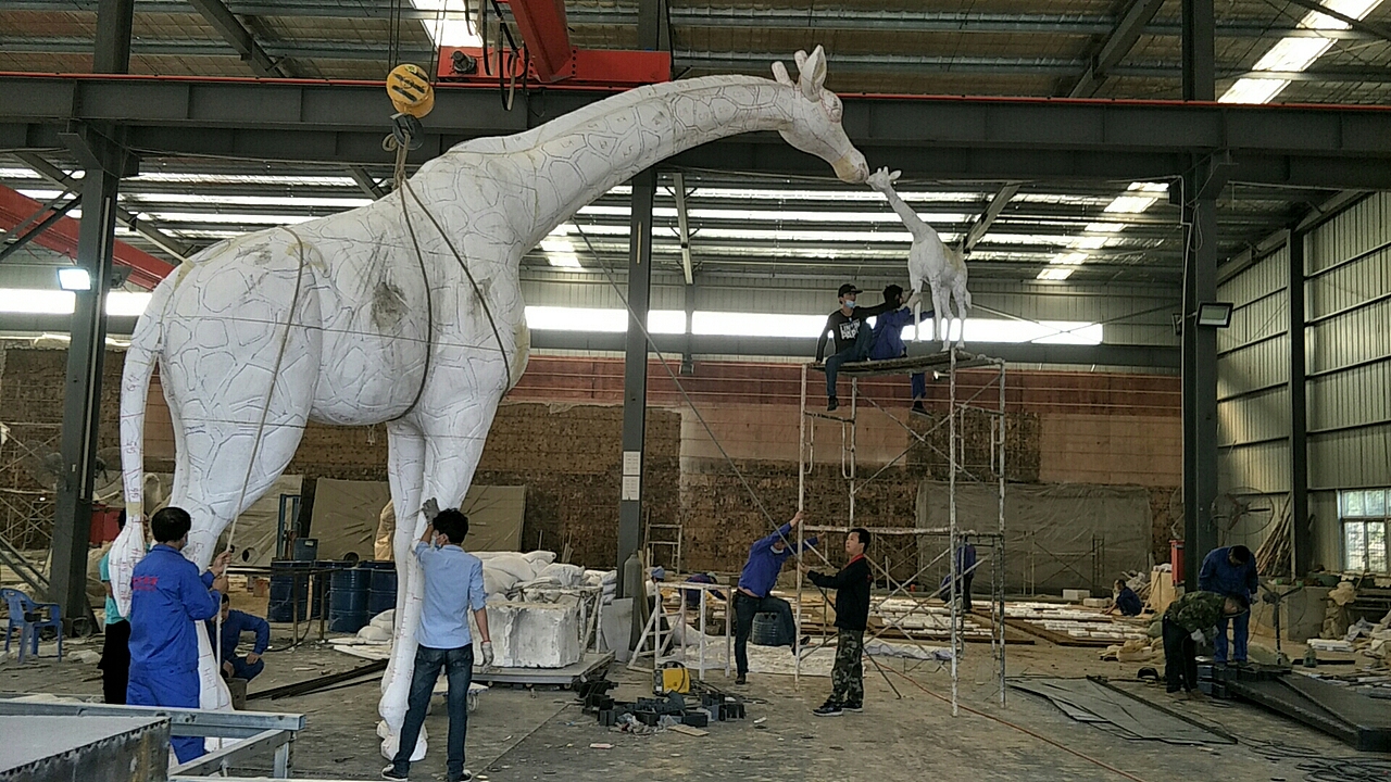 ★-信阳-幼儿园【不锈钢雕塑】长颈鹿门头🦒