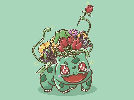 宠物小精灵生活化创意插画-第二弹 