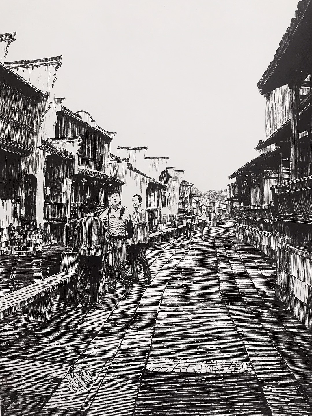 钢笔画乌镇系列