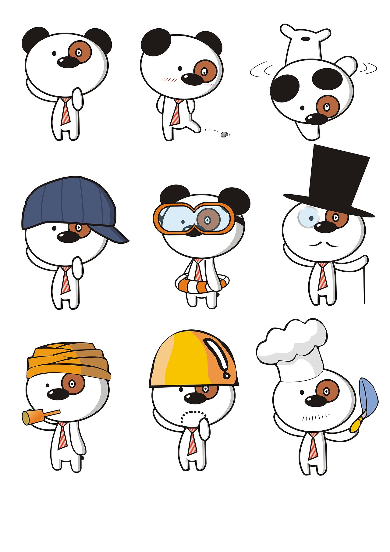 《领带熊》卡通形象吉祥物设计