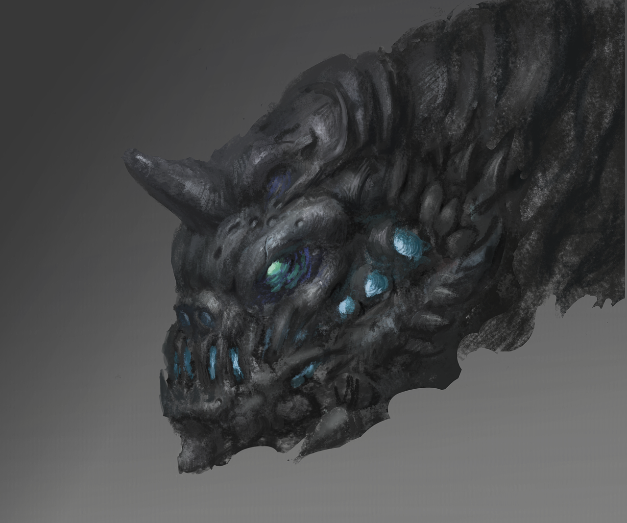 摸～怪物头部练习