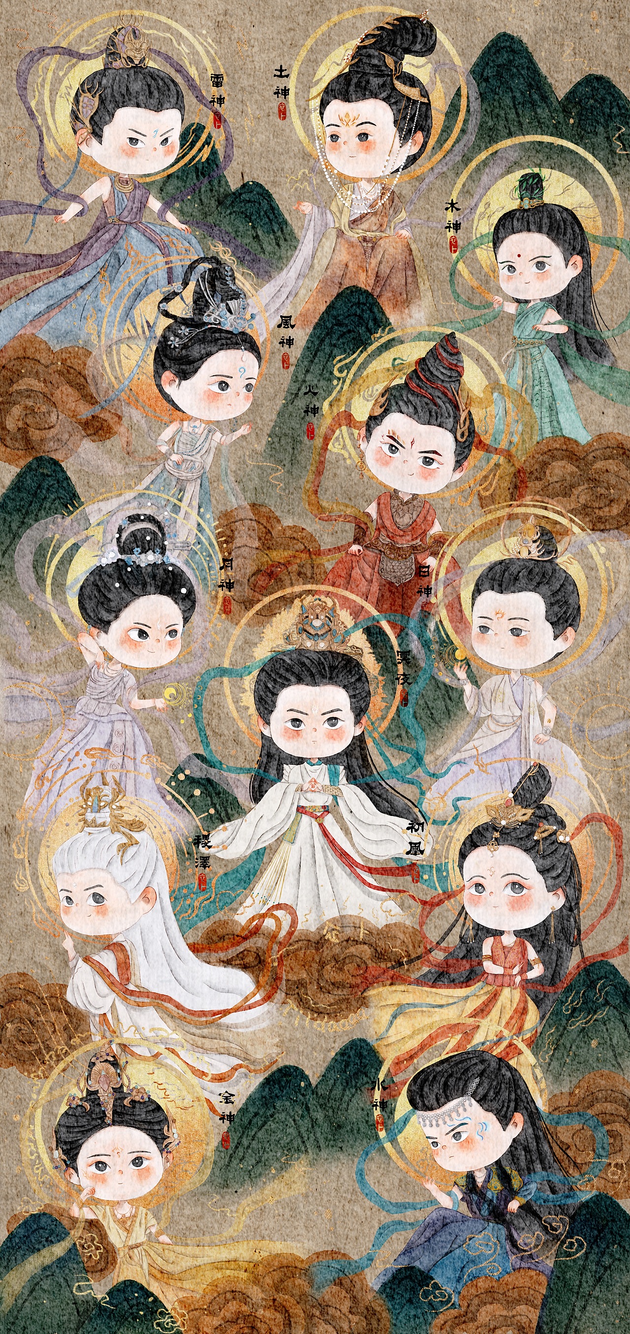 《长月烬明》古风创作十二神合集（图ZMzM5MjYwMTQ4） - 儿童插画 - 站酷设计师Tildaaaa原创素材 - 站酷ZCOOL