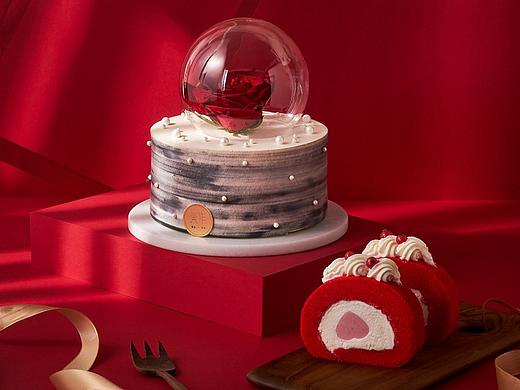 「 美作烘焙 」蛋糕情人节主题海报