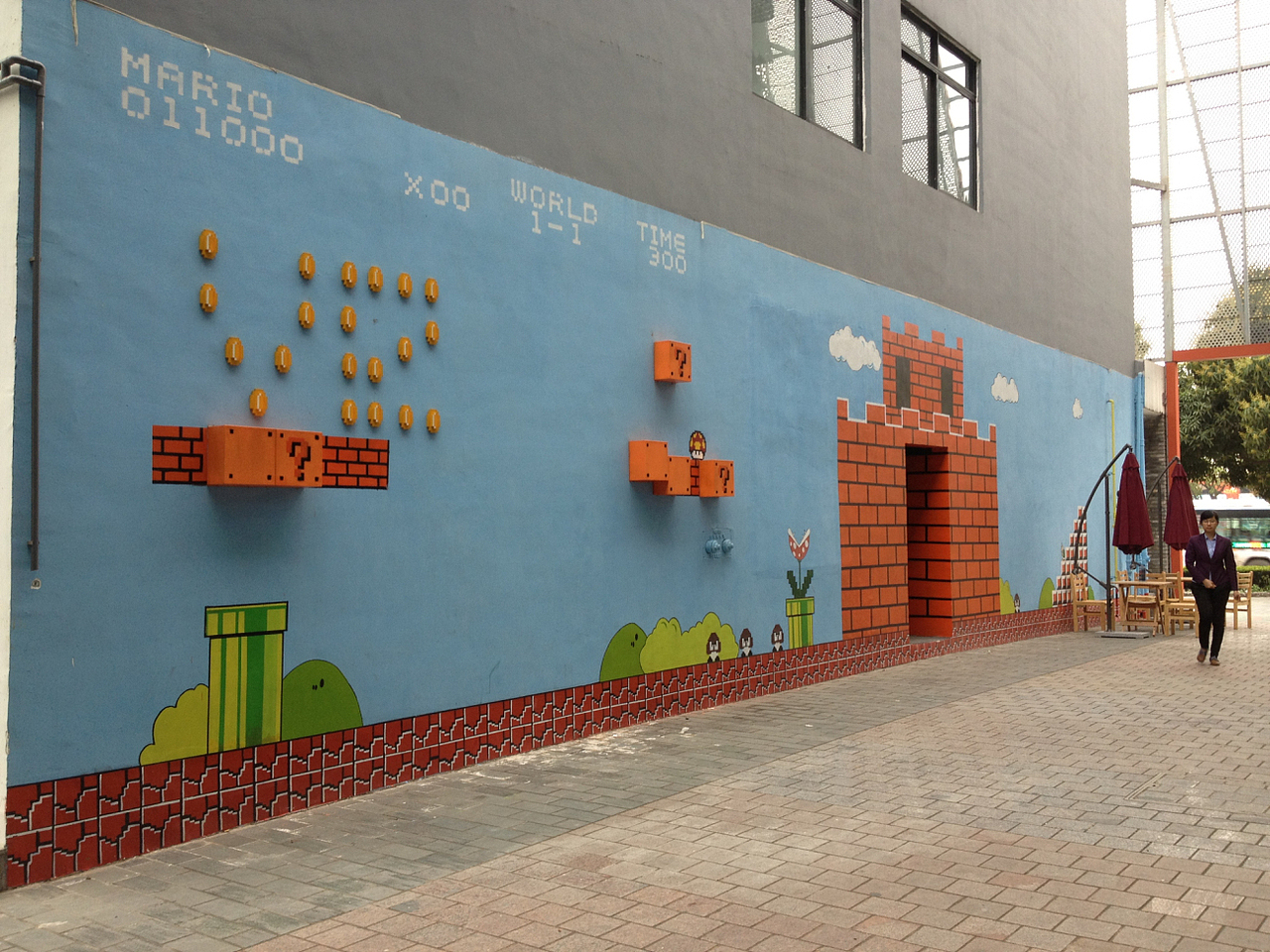 珠海超级玛丽主题墙绘涂鸦中山墙绘