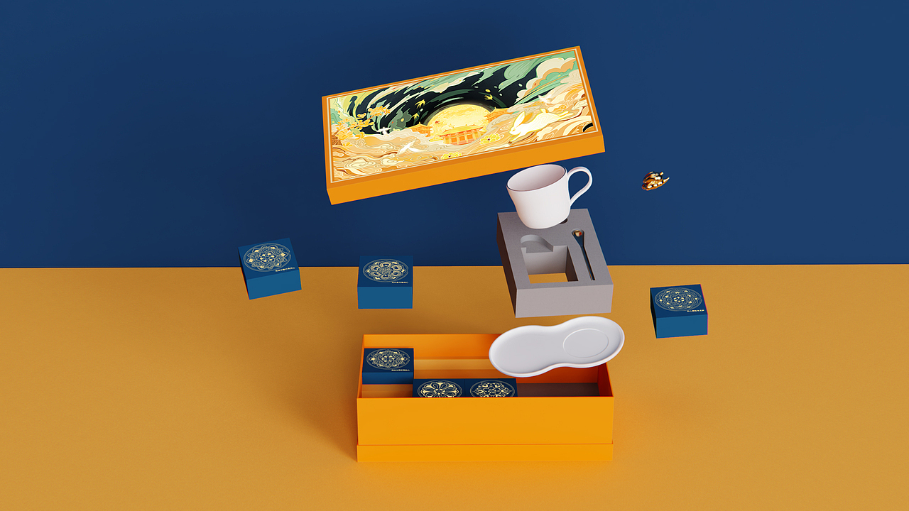 玉兔奔月中秋礼盒（图ZMjIwNTc2Mzky） - 生活用品 - 站酷设计师我们只有窗户原创素材 - 站酷ZCOOL