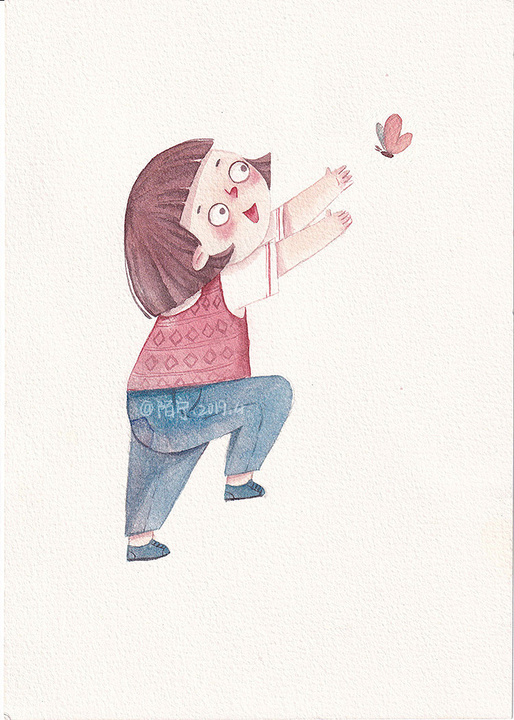 水彩小意 | 小人儿