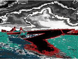 抗洪救灾主题插画版画