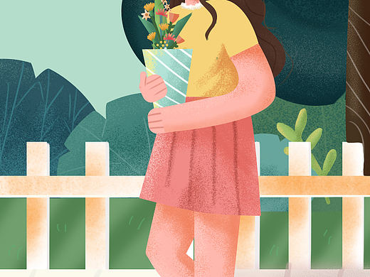 扁平风——女孩