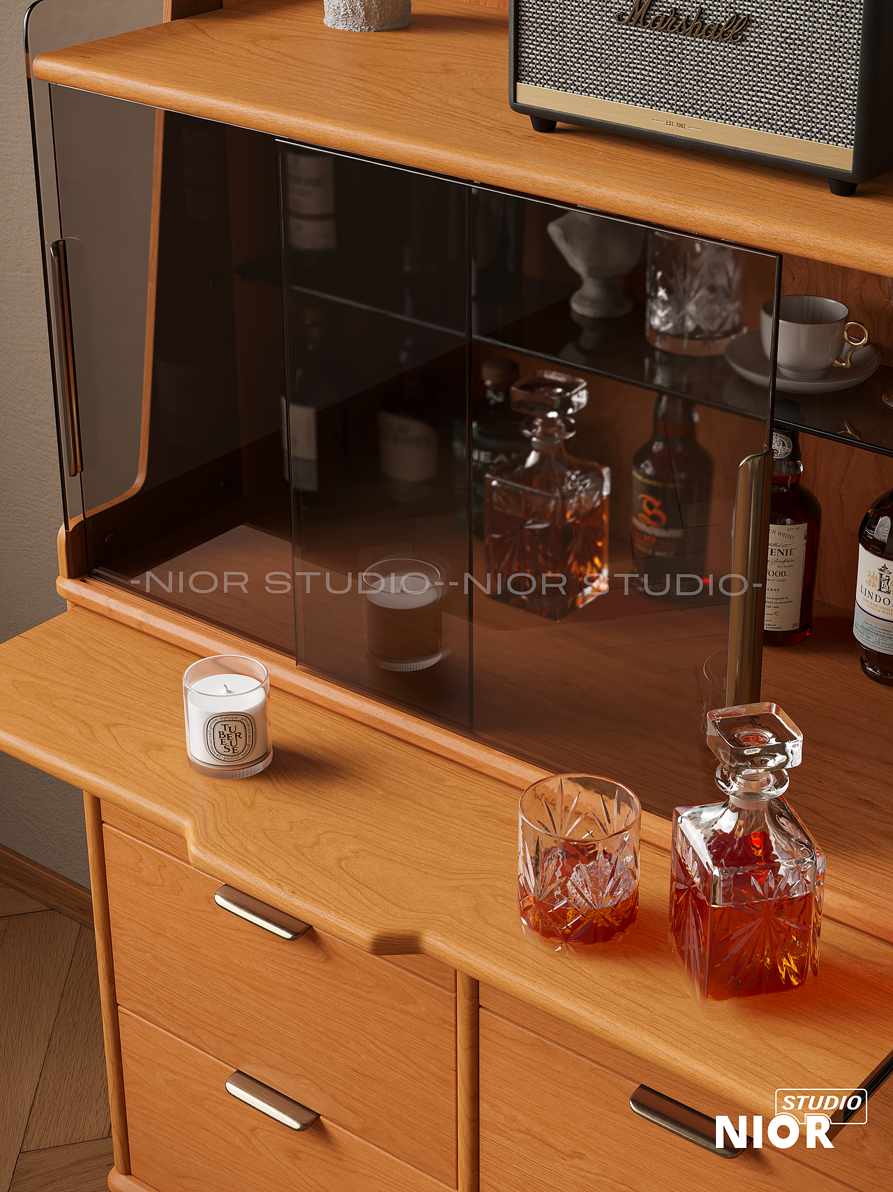 实木家具写实渲染（图ZMzI5MDM1OTI0） - 生活用品 - 站酷设计师Noir黑色视觉原创素材 - 站酷ZCOOL