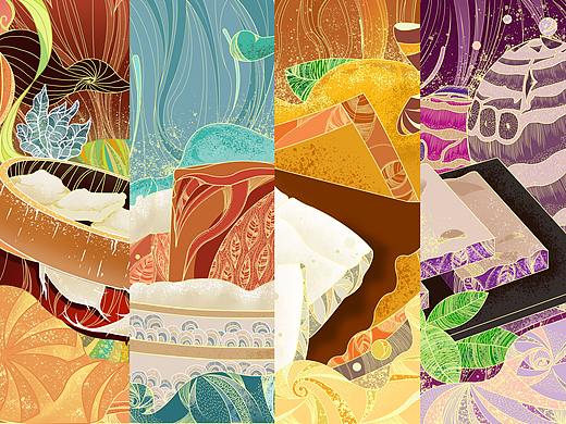 满月斋粤式糕点（个人主页-ZNDk2NjQ2NjA=） - 商业插画 - 站酷设计师老虎嘛嘛原创素材 - 站酷ZCOOL