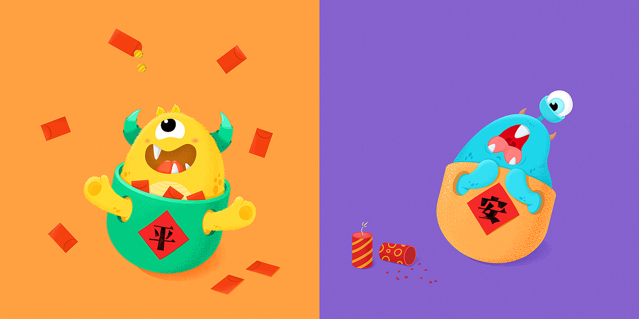 过年啦（图ZMTQ4OTU5NzA0） - IP形象 - 站酷设计师羊的幻想原创素材 - 站酷ZCOOL