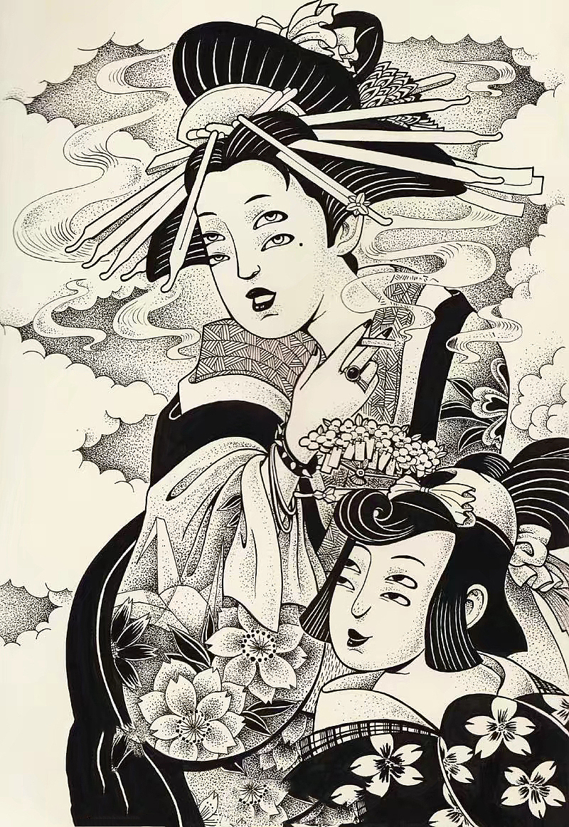 临摹-插画师丁几