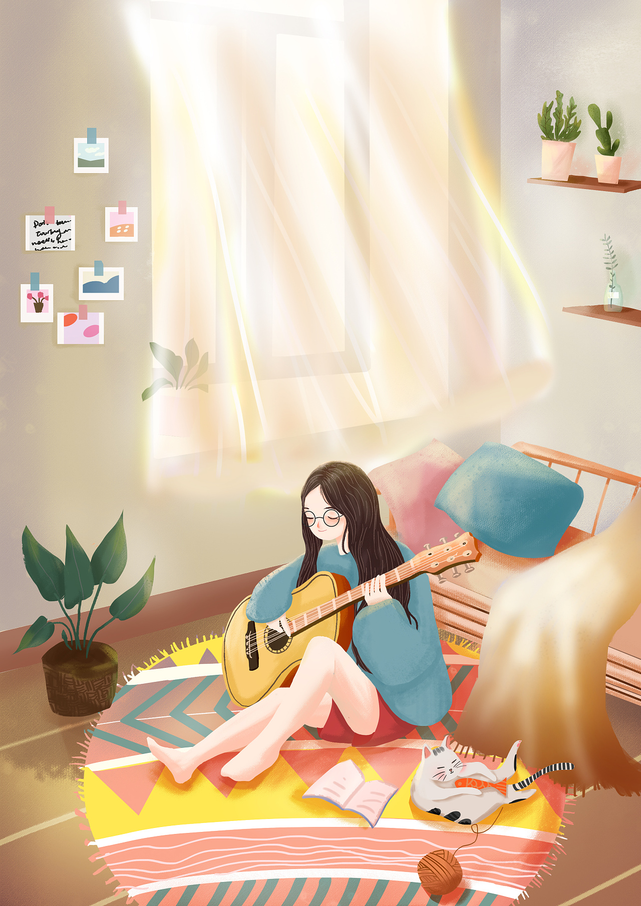 一个人的好时光|插画|创作习作|夏喵 - 原创作品 - 站酷 (zcool)