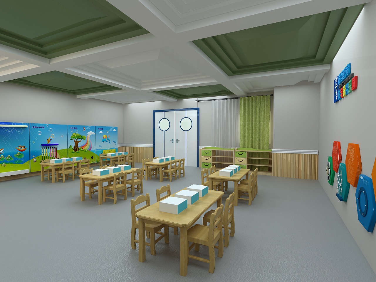 幼儿园设计：创意特色教室设计-建E网设计案例