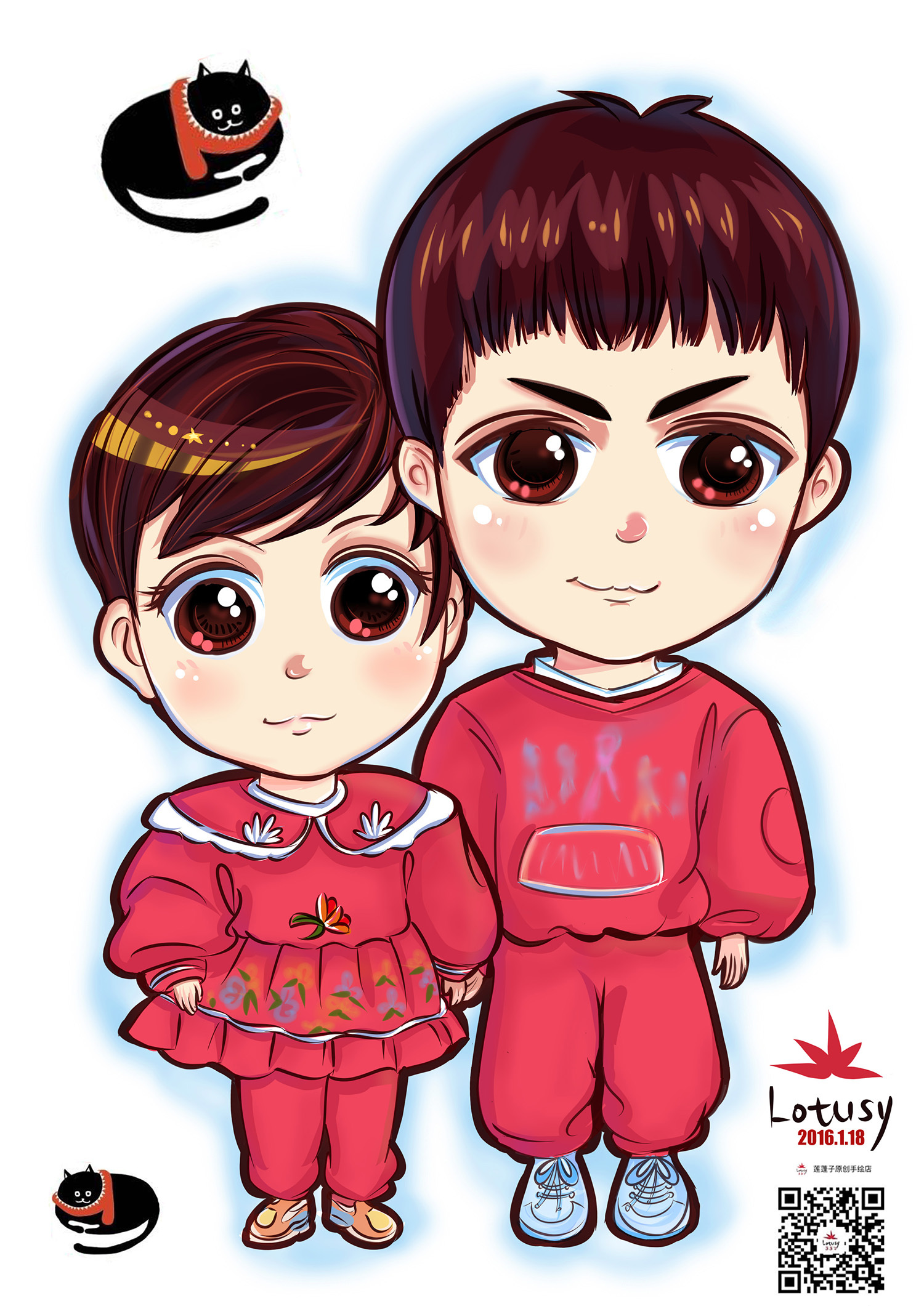 兄妹|动漫|肖像漫画|莲蓬子 - 原创作品 - 站酷 (zcool)
