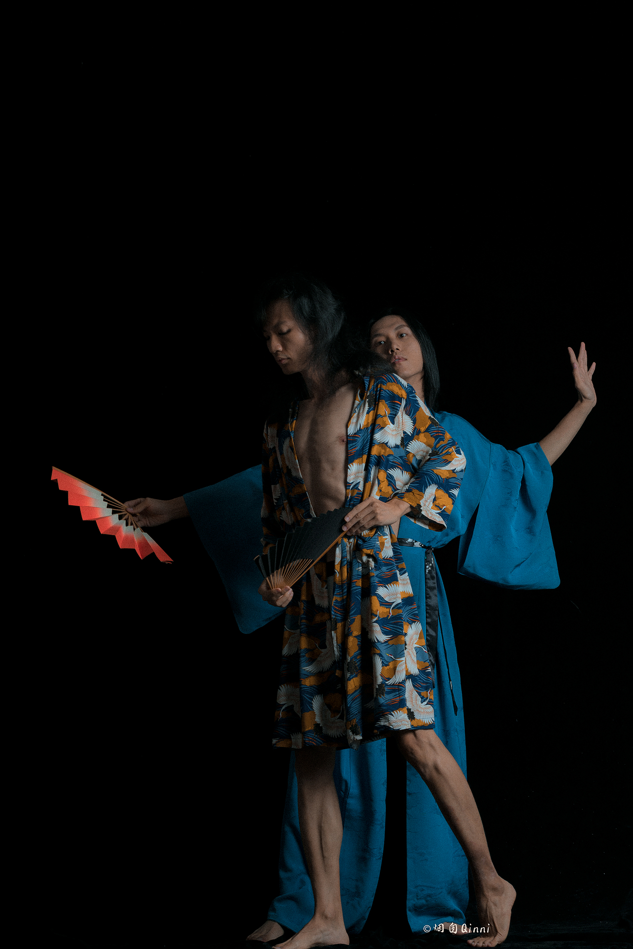 人像摄影——双人扇舞