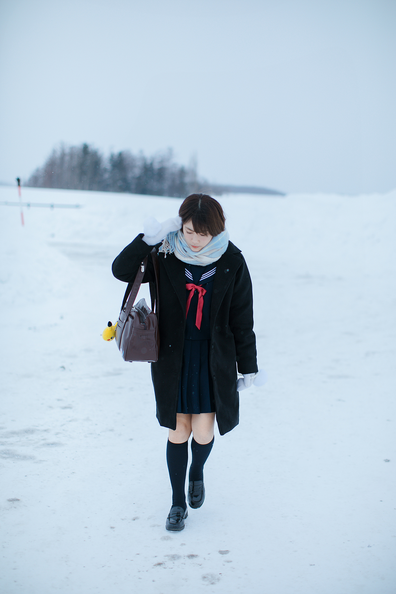 雪が降っている