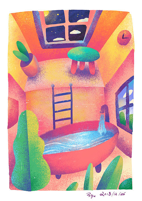 梦的房间（图ZMTM5OTYyNzA4） - 创作习作 - 站酷设计师映雪的速写本原创素材 - 站酷ZCOOL